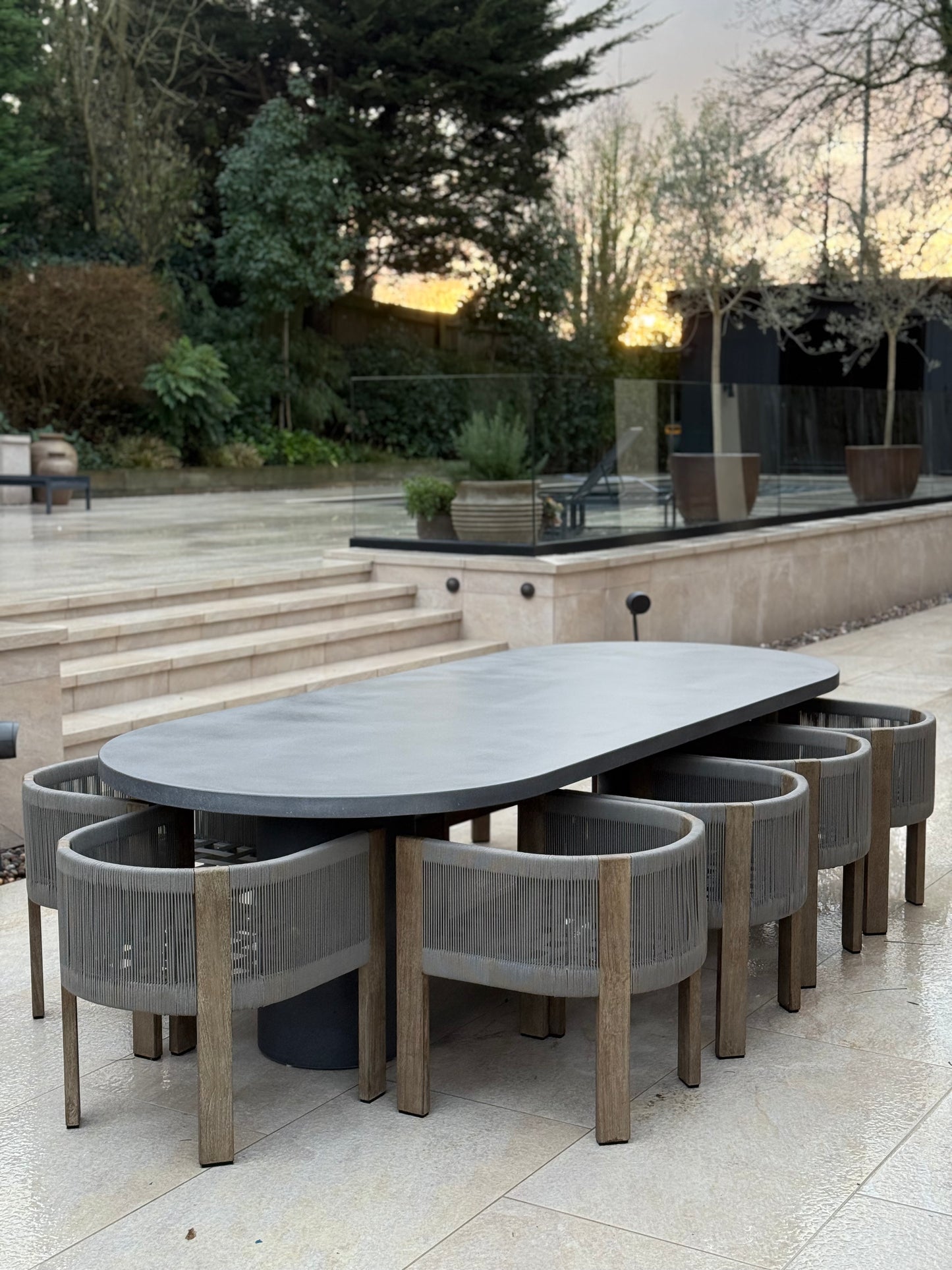 Portico - Concrete Oval Table