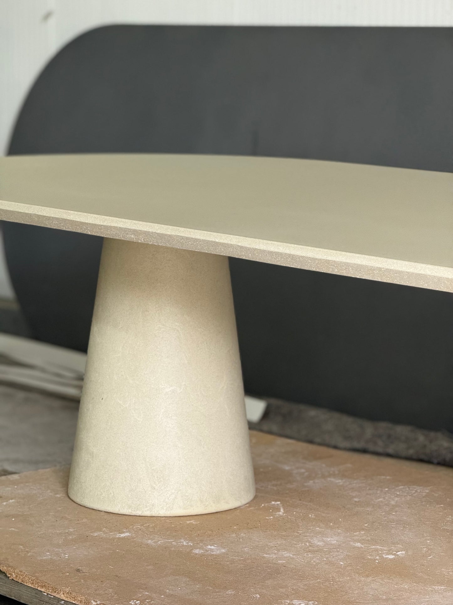 Axis - Oval Concrete Table