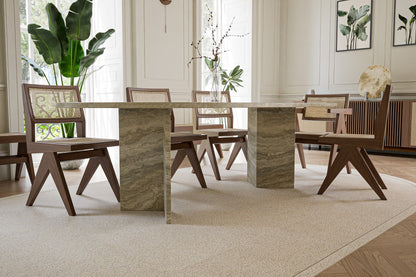 Natural Stone Table with 'V' Base