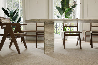 Natural Stone Table with 'V' Base