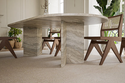 Natural Stone Table with 'V' Base