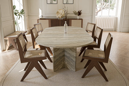 Natural Stone Table with 'V' Base