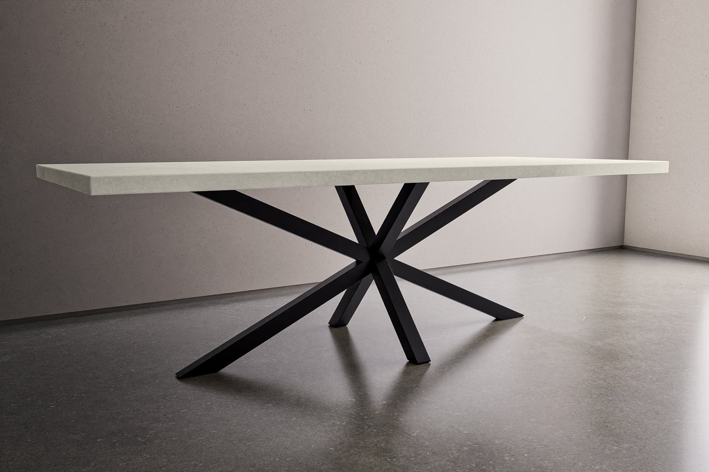 Rectangle Concrete Table with Spider Base