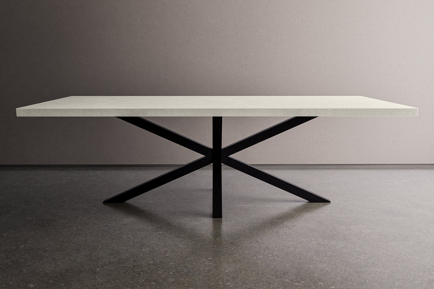 Rectangle Concrete Table with Spider Base
