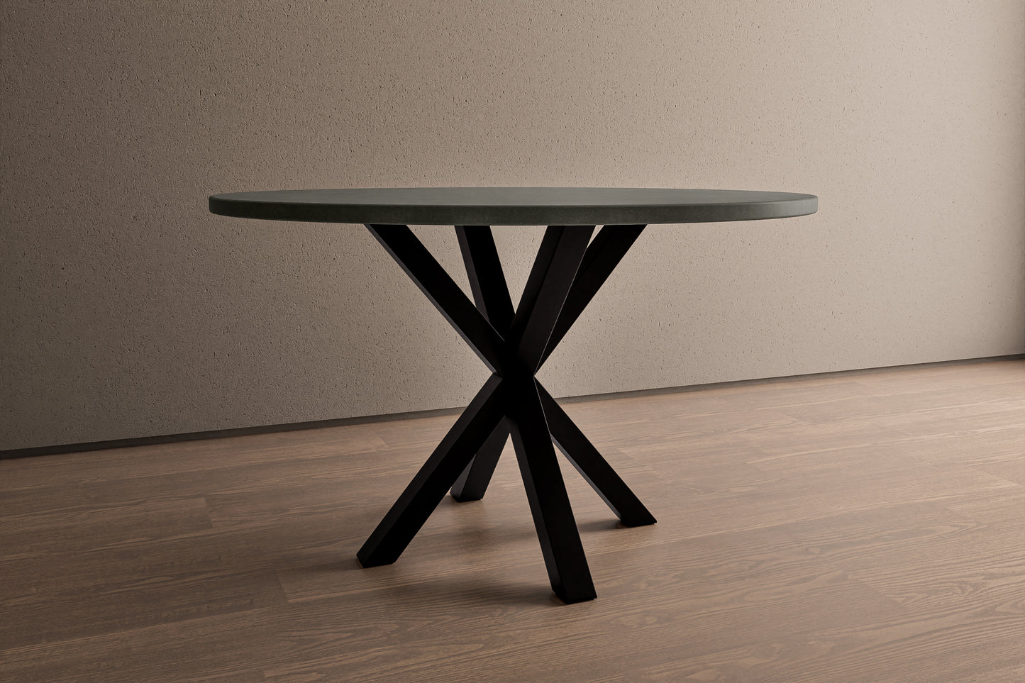 Circular Concrete Table with Spider Base