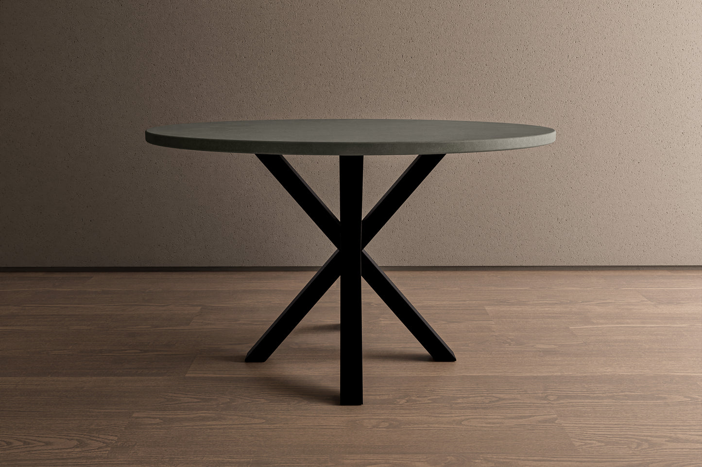 Circular Concrete Table with Spider Base