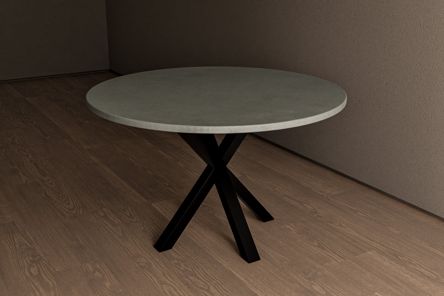 Circular Concrete Table with Spider Base