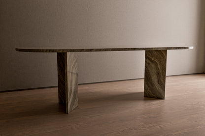 Natural Stone Table with 'V' Base