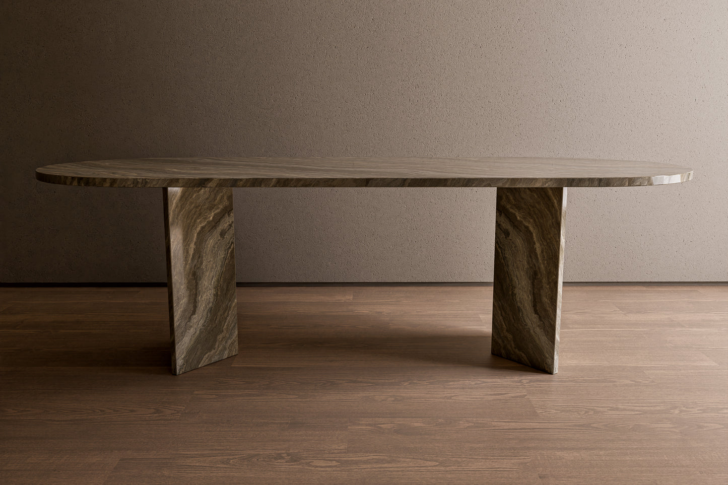 Natural Stone Table with 'V' Base