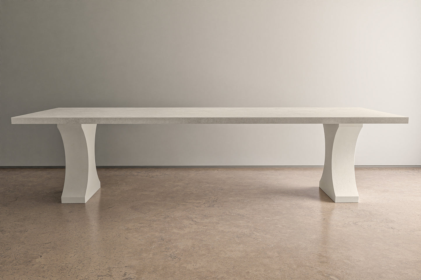 Rectangle Concrete Table with Bone Base