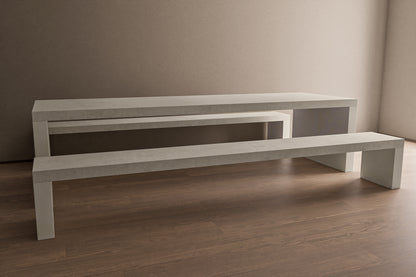 Waterfall Concrete Table Bench Set