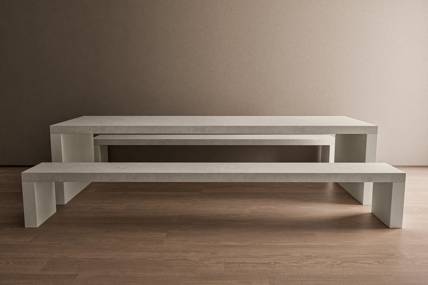 Waterfall Concrete Table Bench Set
