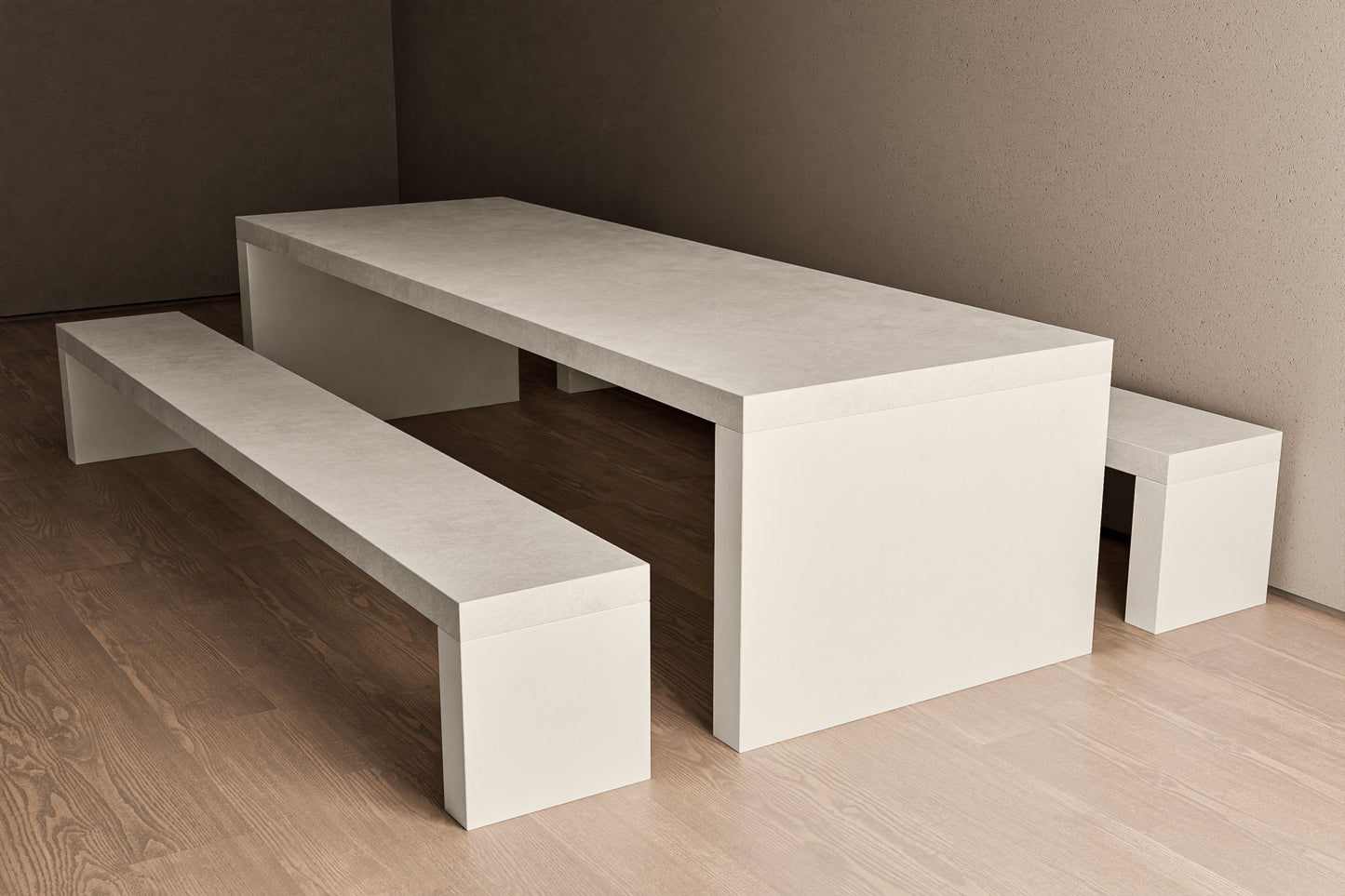 Waterfall Concrete Table Bench Set