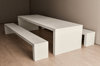 Waterfall Concrete Table Bench Set