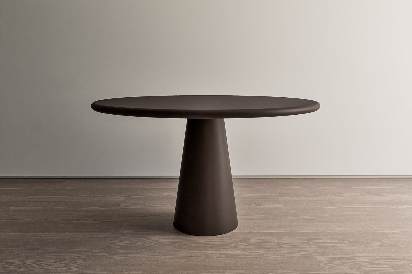 Circular Concrete Table with Cone Base
