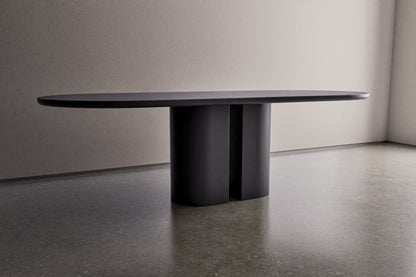 Oval Concrete Table with Split Oval Base
