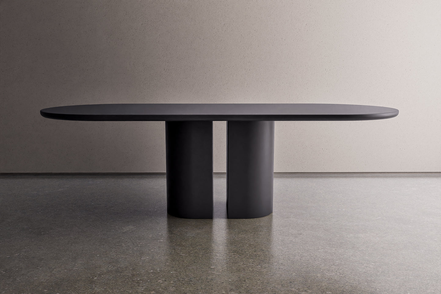 Oval Concrete Table with Split Oval Base