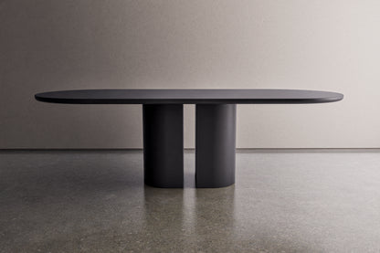 Oval Concrete Table with Split Oval Base