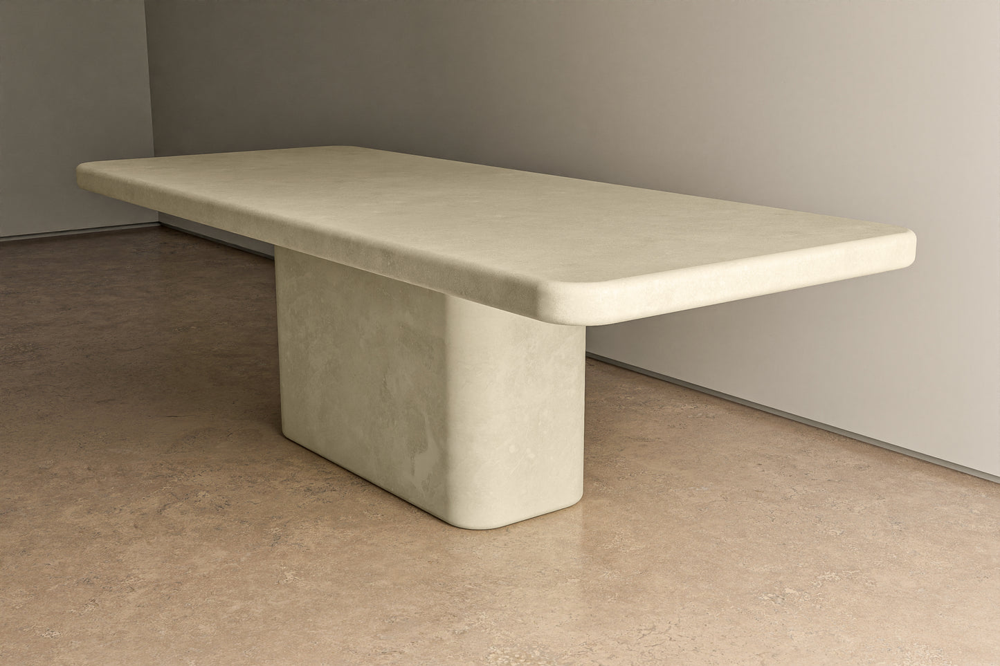 Smooth Rectangular Concrete Table