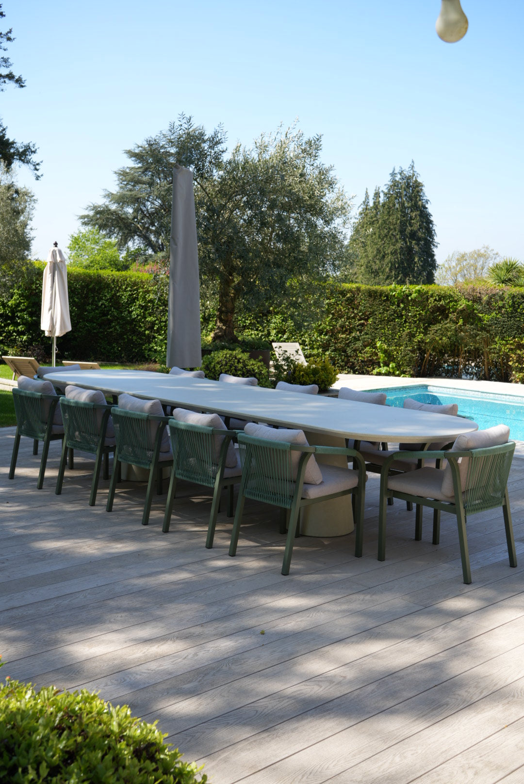 Axis - Oval Concrete Table