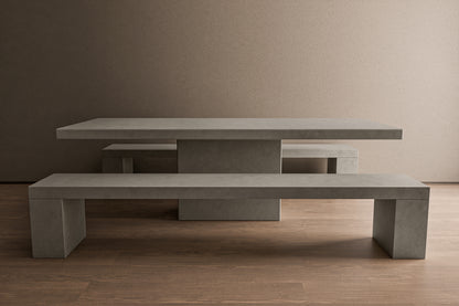 Plinth Set - Rectangular Concrete Table and Benches