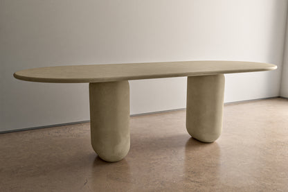 Concrete Oval Pebble Dining Table