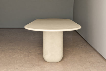 Concrete Oval Pebble Dining Table