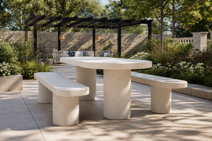 Portico Set - Oval Concrete Table Set