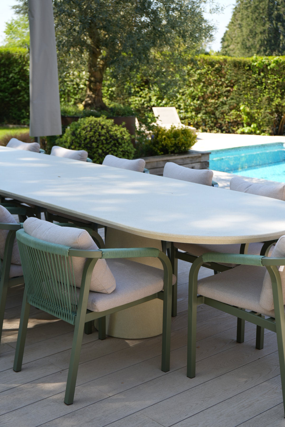Axis - Oval Concrete Table