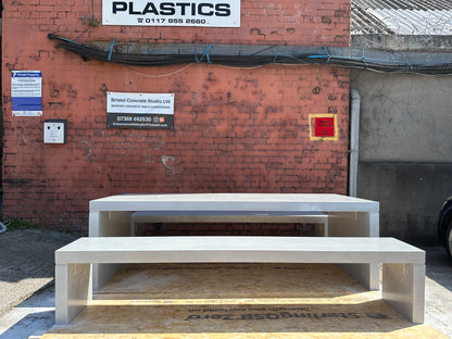 Waterfall Concrete Table Bench Set
