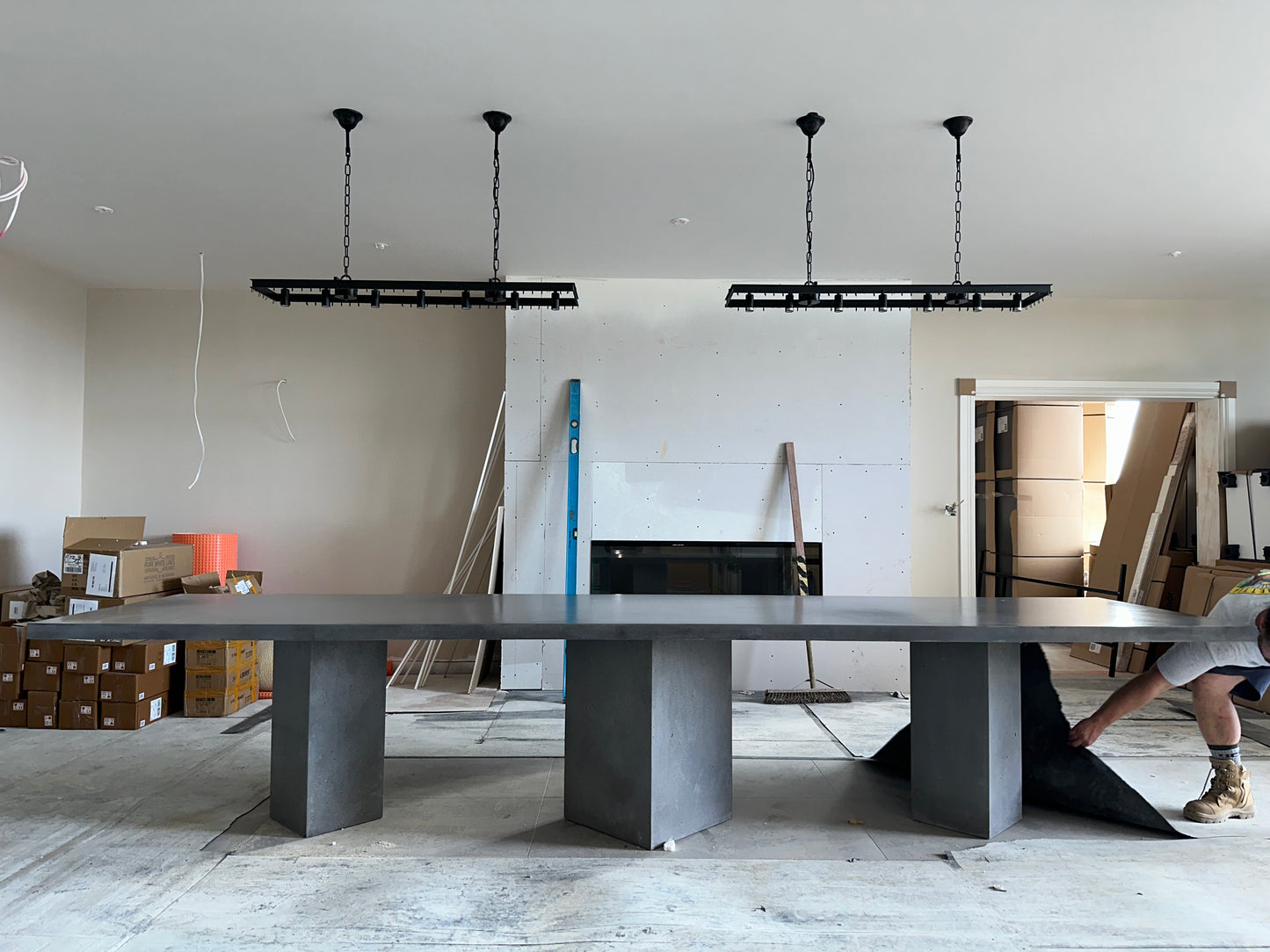 Brutalist 4 Meter Concrete Dining Table