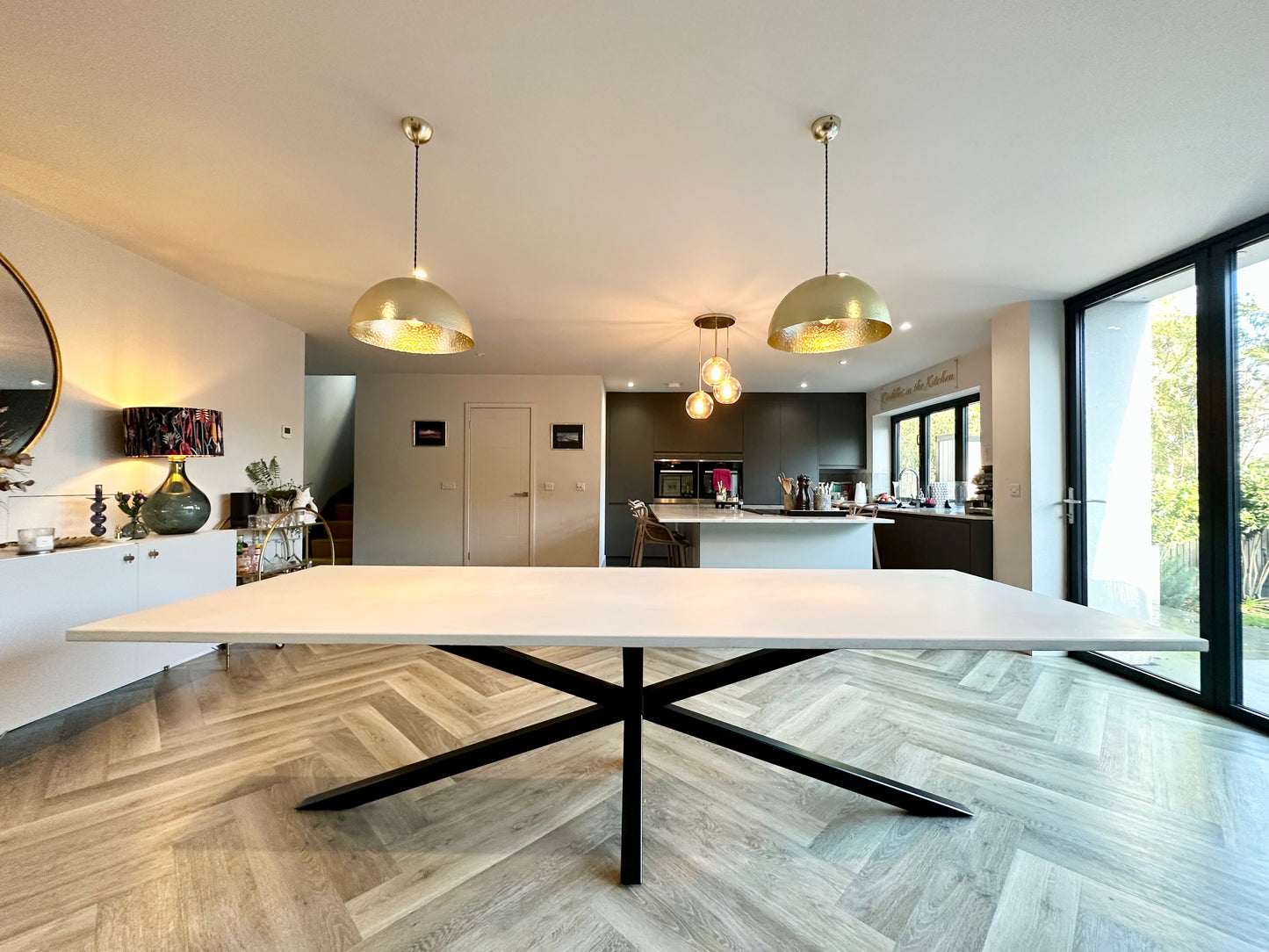 Rectangle Concrete Table with Spider Base