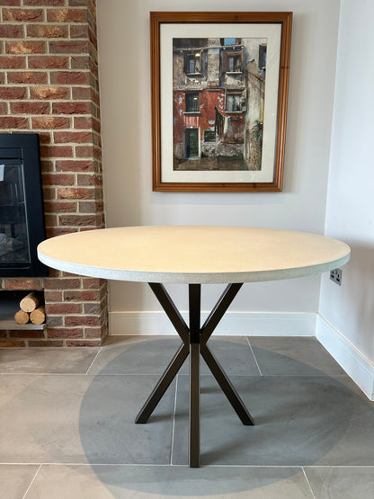 Circular Concrete Table with Spider Base