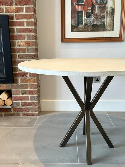 Circular Concrete Table with Spider Base